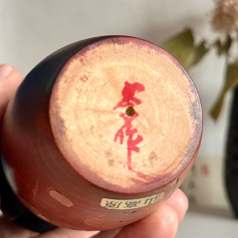 Japanese sōsaku kokeshi Kisaku ume plum signed Showa2.webp