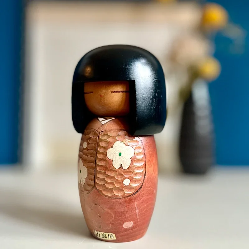 Japanese sōsaku kokeshi Kisaku ume plum signed Showa6.webp