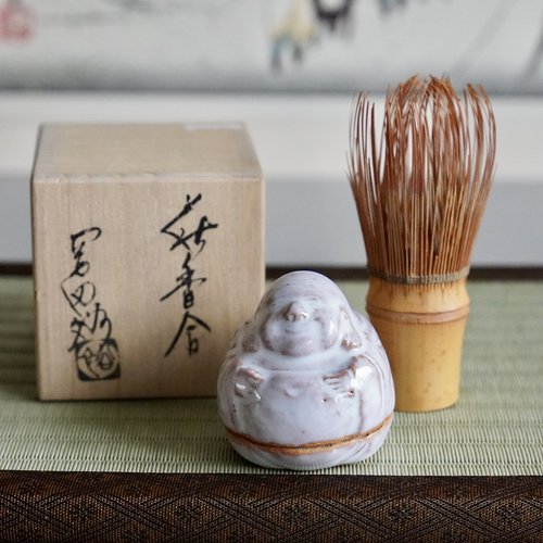 Hagi-yaki chawan Moriwaki Fumitada signed tomobako shiori | KAIKO&CO