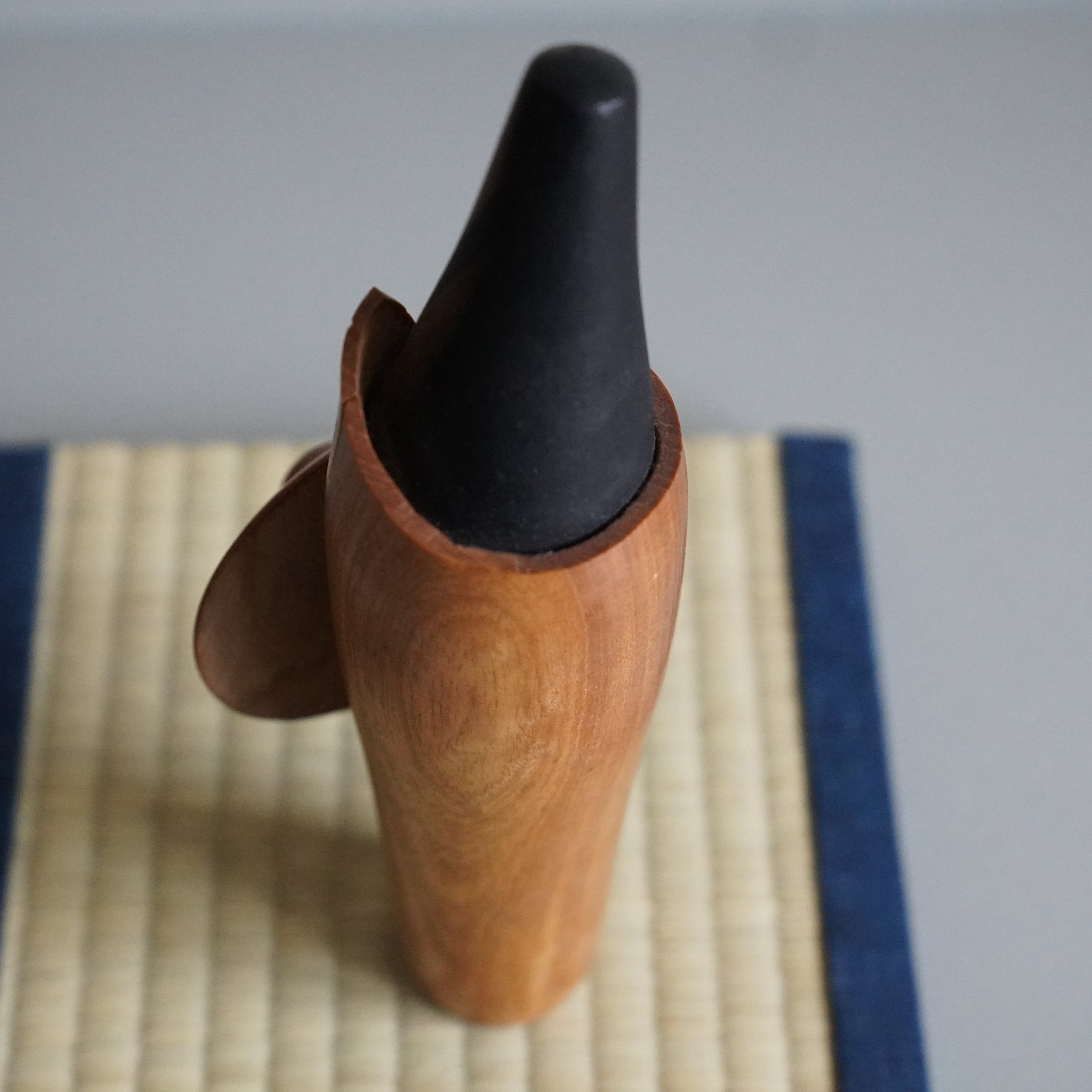 Naruko kokeshi Okazaki Yasuo chrysanthemum signed Showa.jpeg
