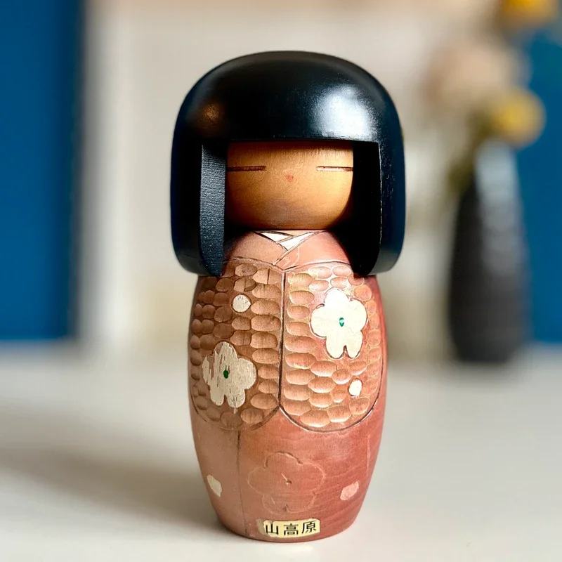 Japanese sōsaku kokeshi Kisaku ume plum signed Showa5.webp