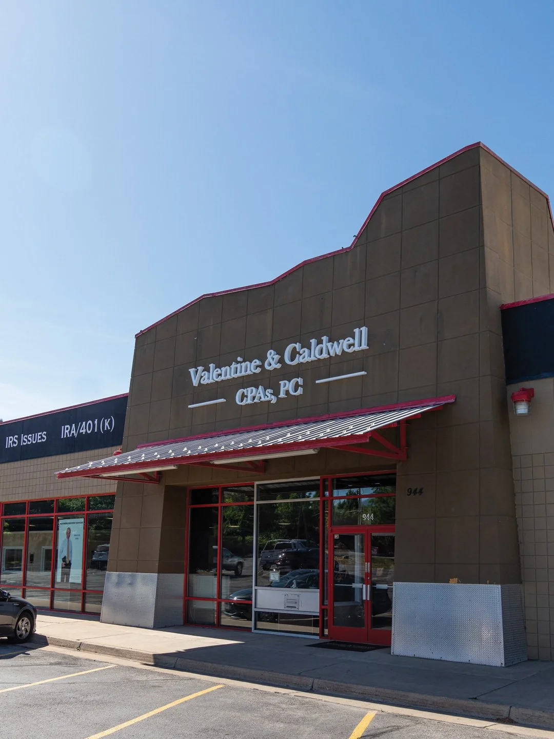 Exterior view of Valentine & Caldwell CPAs, PC, located in Layton, Utah.