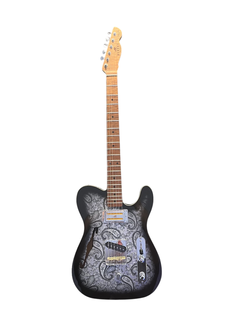 Signature Timothy James Guitar With B Bender (Black Paisley)
