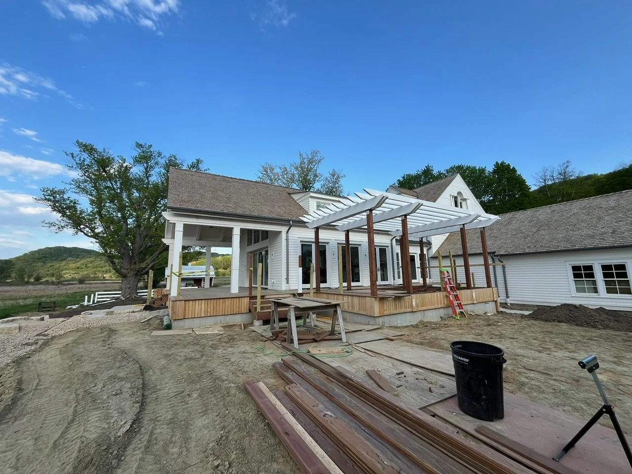 Residential seamless gutter project in progress