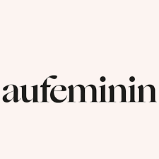 Logo du mot 'aufeminin' en noir sur fond blanc