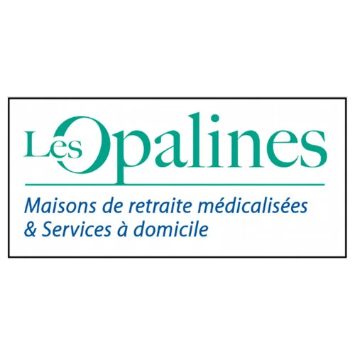 Logo for Les Opalines, a company that offers medicalized retirement homes and home care services.