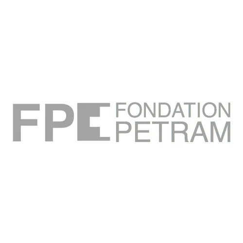 Logo of Fondation PETRAM with the initials FPE in bold gray letters and the full name written to the right.