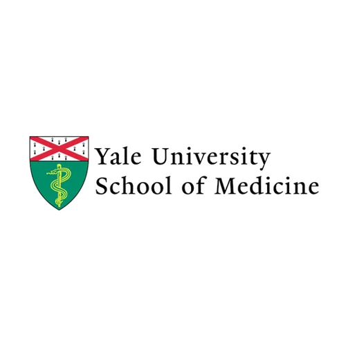 Yale University School of Medicine logo with a shield and text.