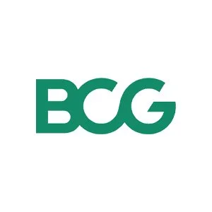 Boston Consulting Group logo in green on a white background