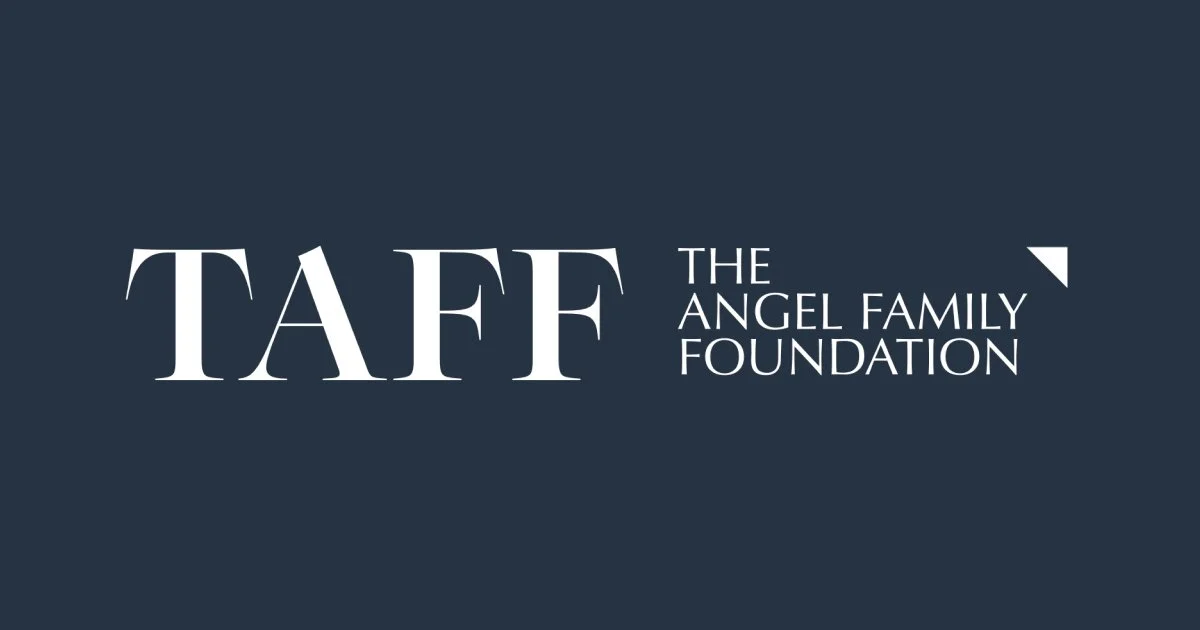 Logo of TAAF, The Angel Family Foundation, with white text on a dark background.