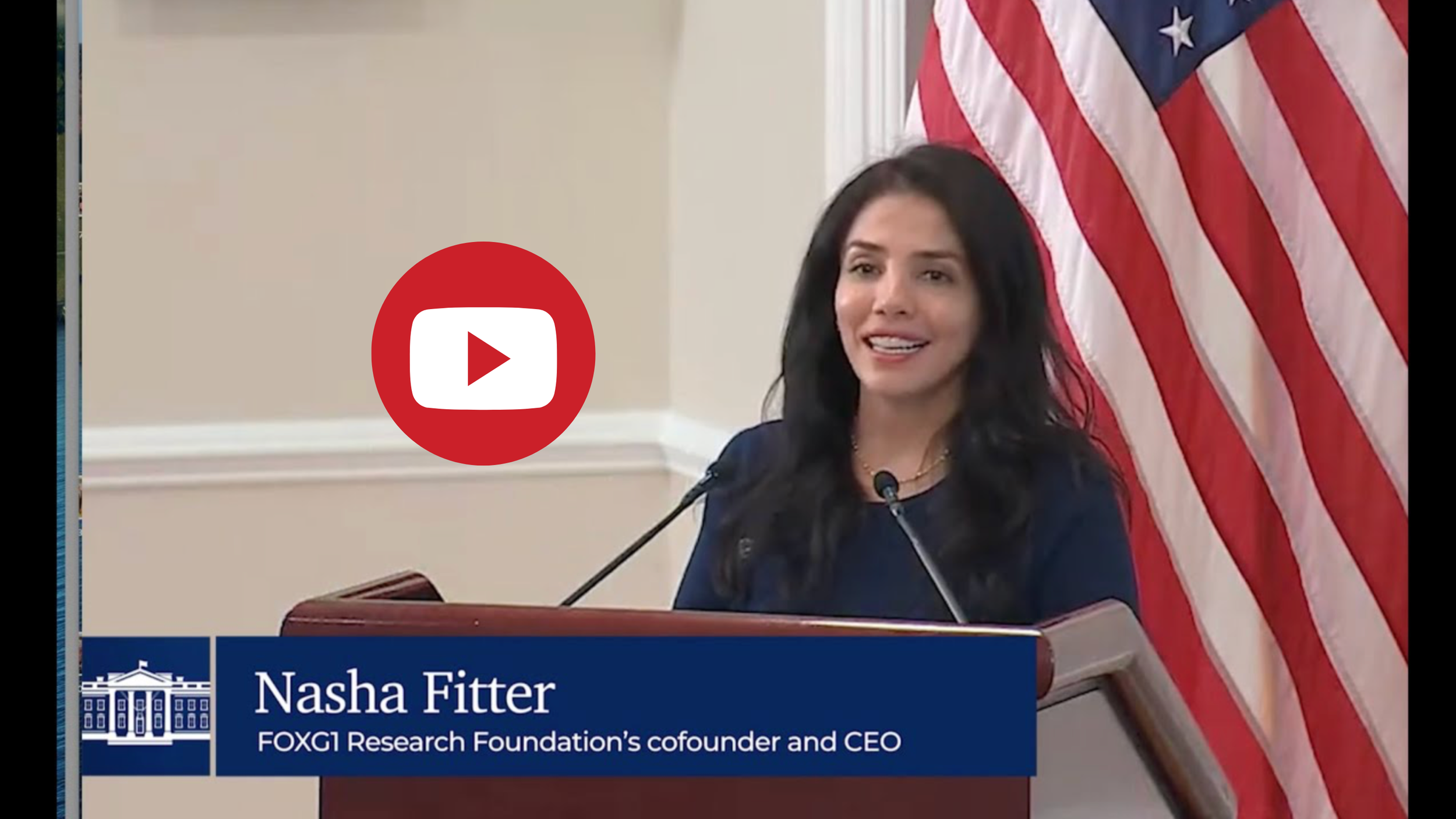 FOXG1 Research Foundation's Nasha Fitter Speaks  At The White House Rare Disease Forum 