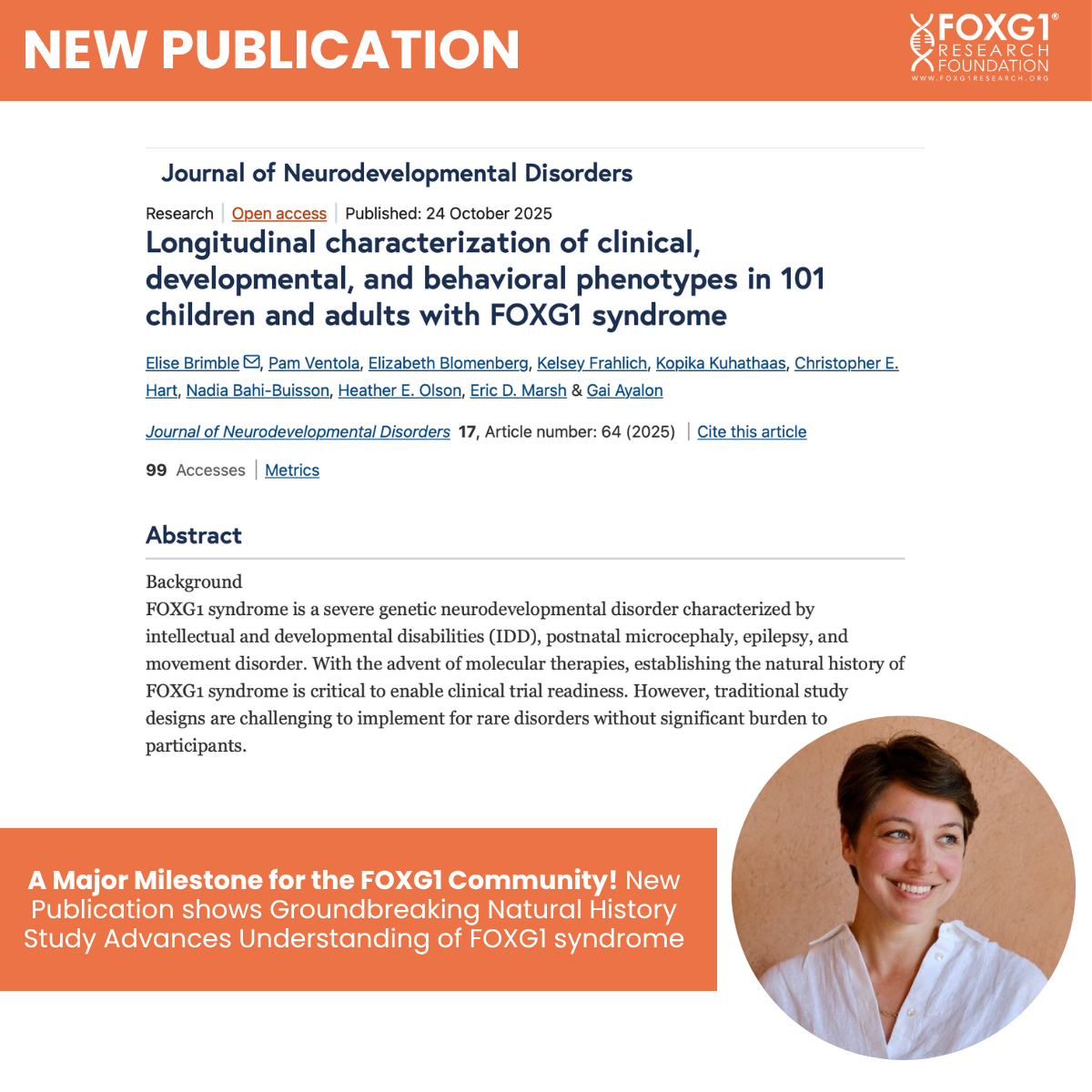 New Publication Reveals Deepest Insight into FOXG1