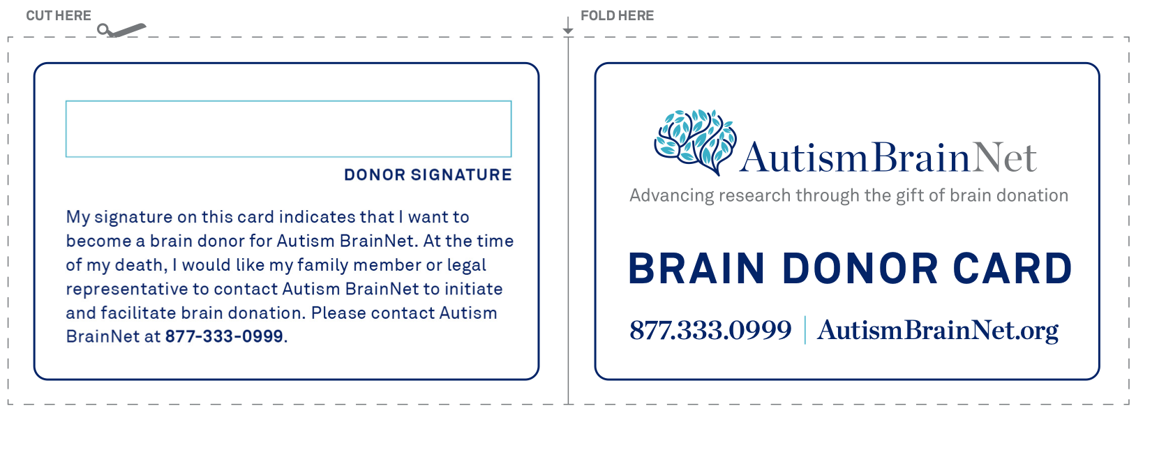 Brain Donor Card FOXG1