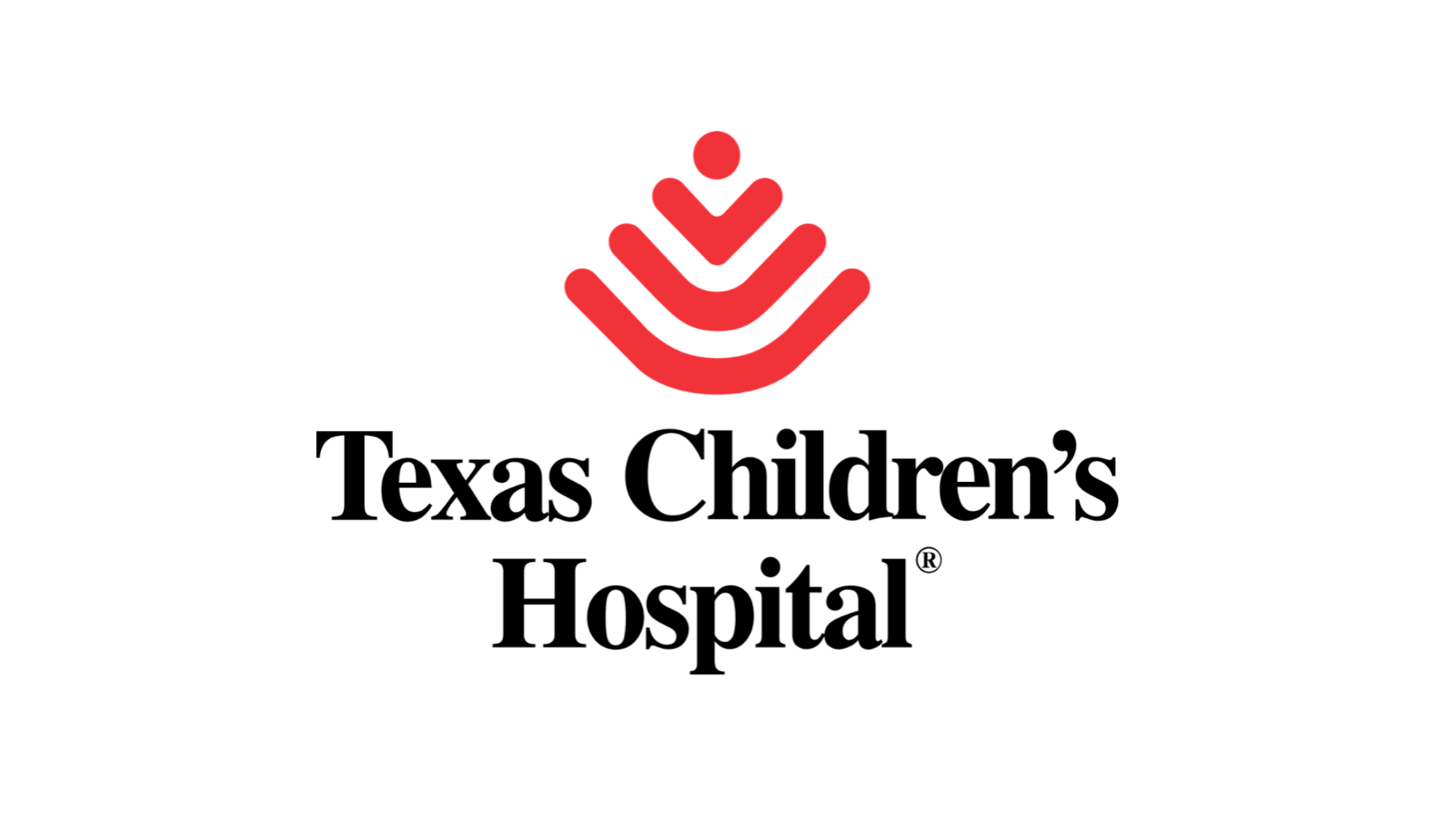 The logo of Texas Children's Hospital featuring a red stylized figure above the hospital name in black text on a white background.