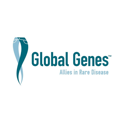 Logo for Global Genes with the tagline 'Allies in Rare Disease' and a stylized DNA strand