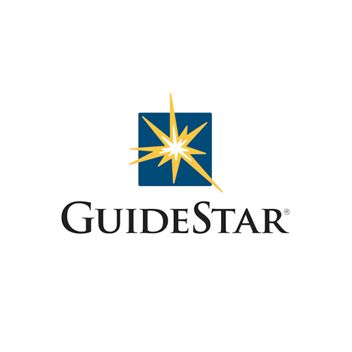 Guidestar logo with a yellow starburst inside a blue square and the word 'GUIDESTAR' underneath.