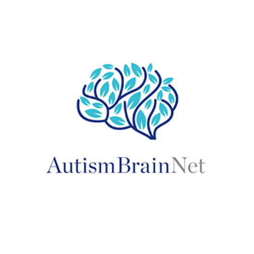 A logo featuring a blue tree design shaped like a brain with the text "AutismBrainNet" underneath.