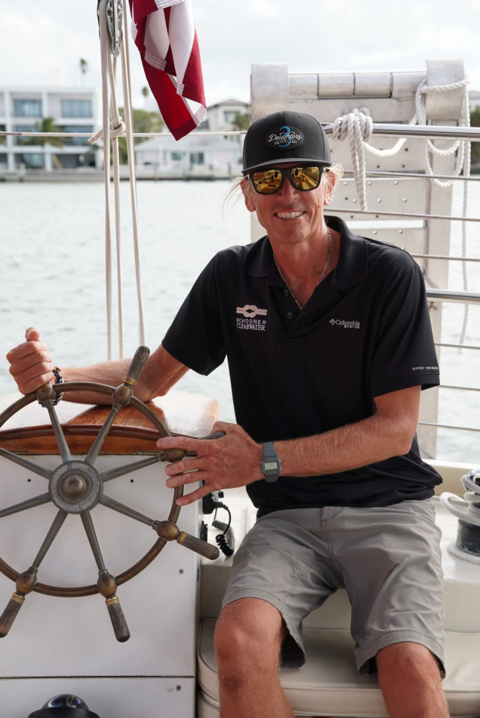 Steve Hollash is Captain of Schooner clearwater in clearwater beach