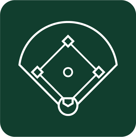 Softball field diagram with bases and pitcher's mound.
