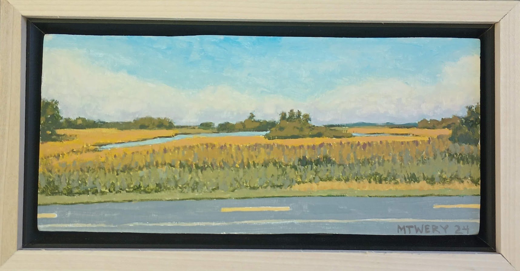 Beach Road, Assateague - gauche on board, 5" x 11"