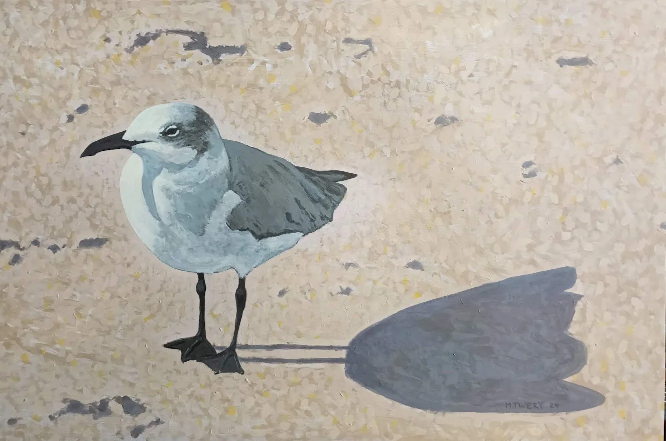 Beach Gull - acrylic on board, 24" x 36"