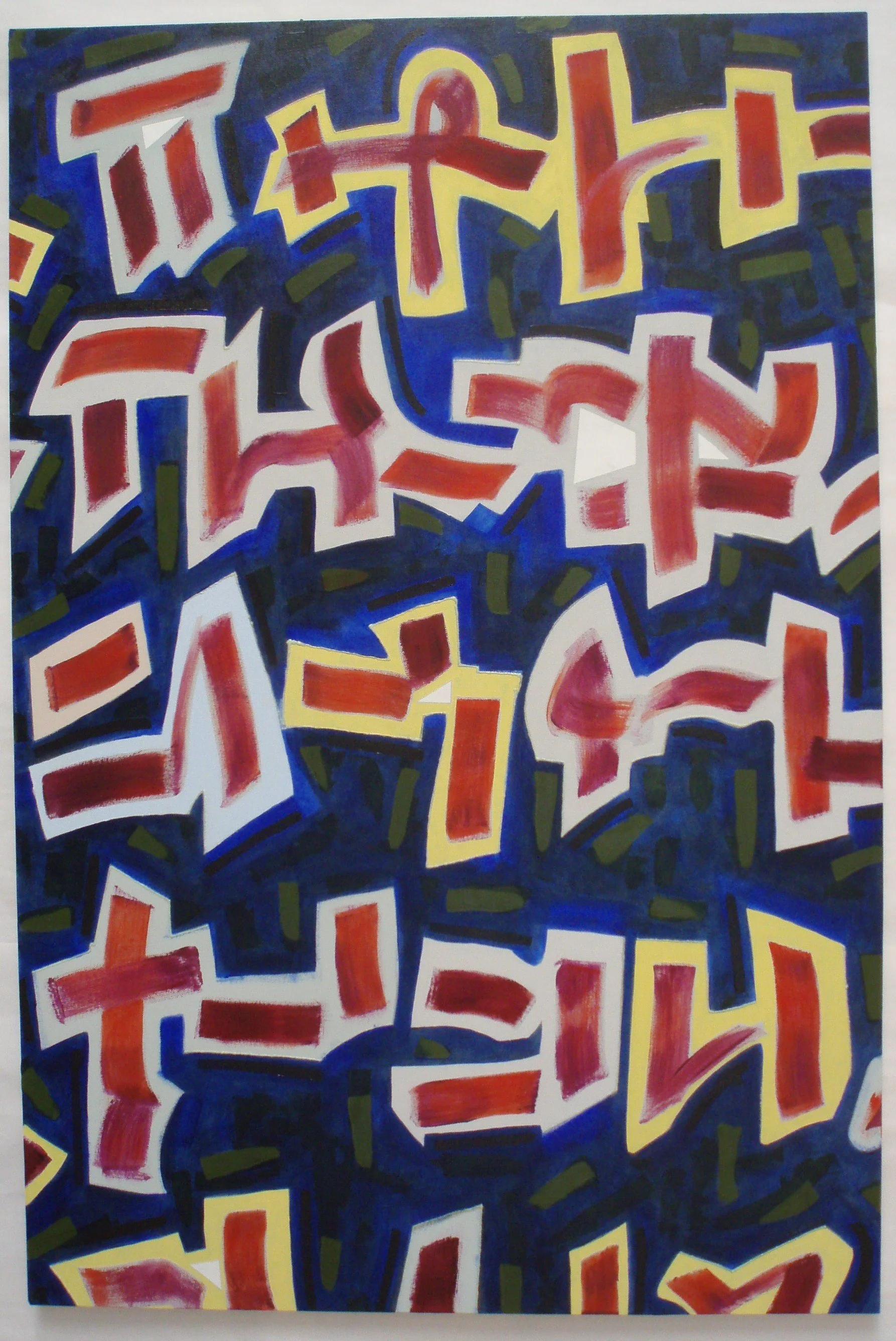 Written Directions - acrylic on canvas, 48" x 72"