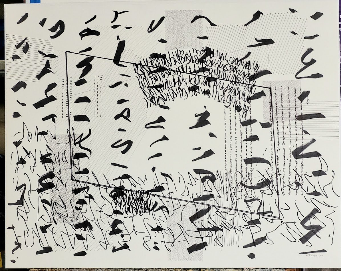 Tele-Parallelogram - ink on paper, 23" x 29"