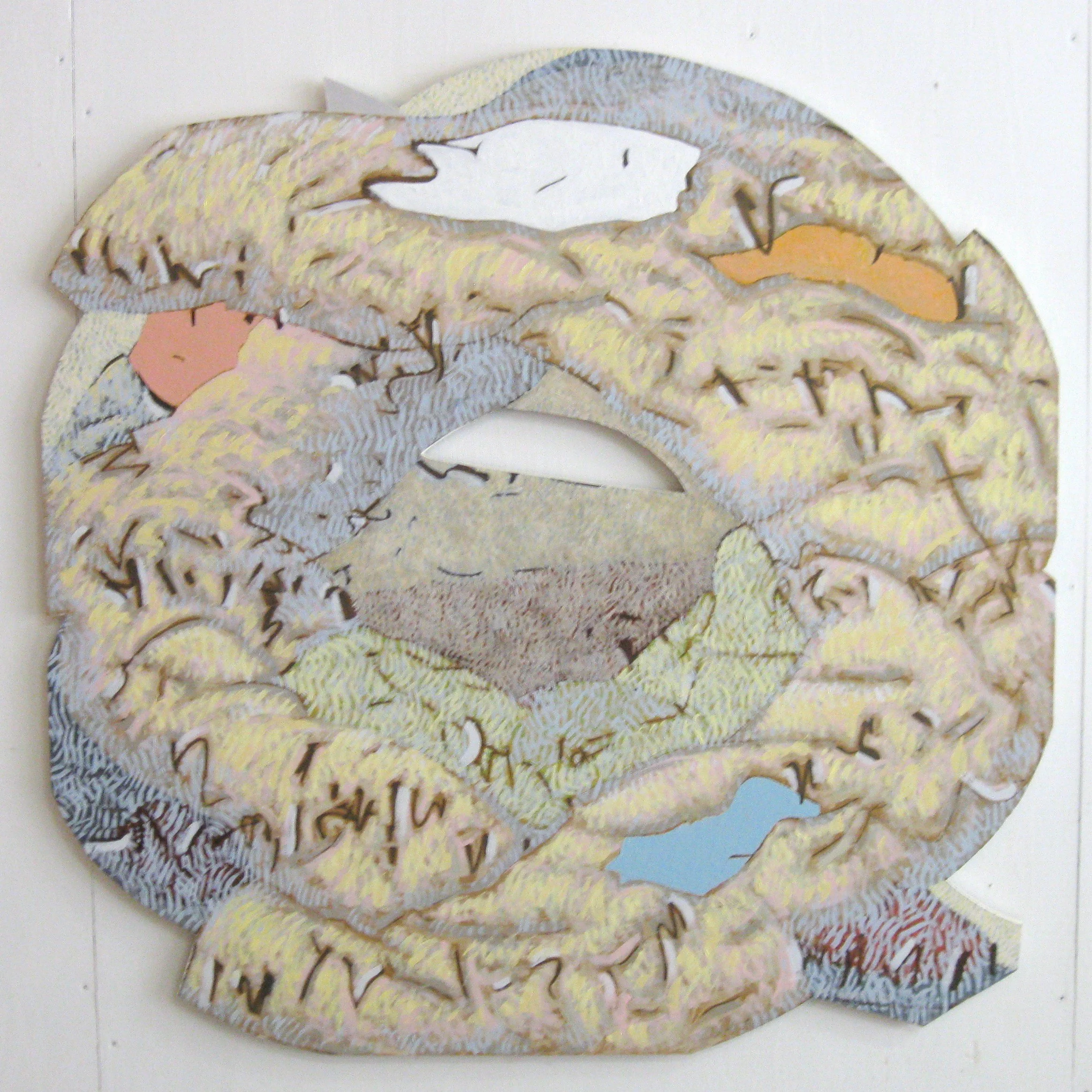 Eye of the Storm - acrylic on cut-out board, 48" x 48"