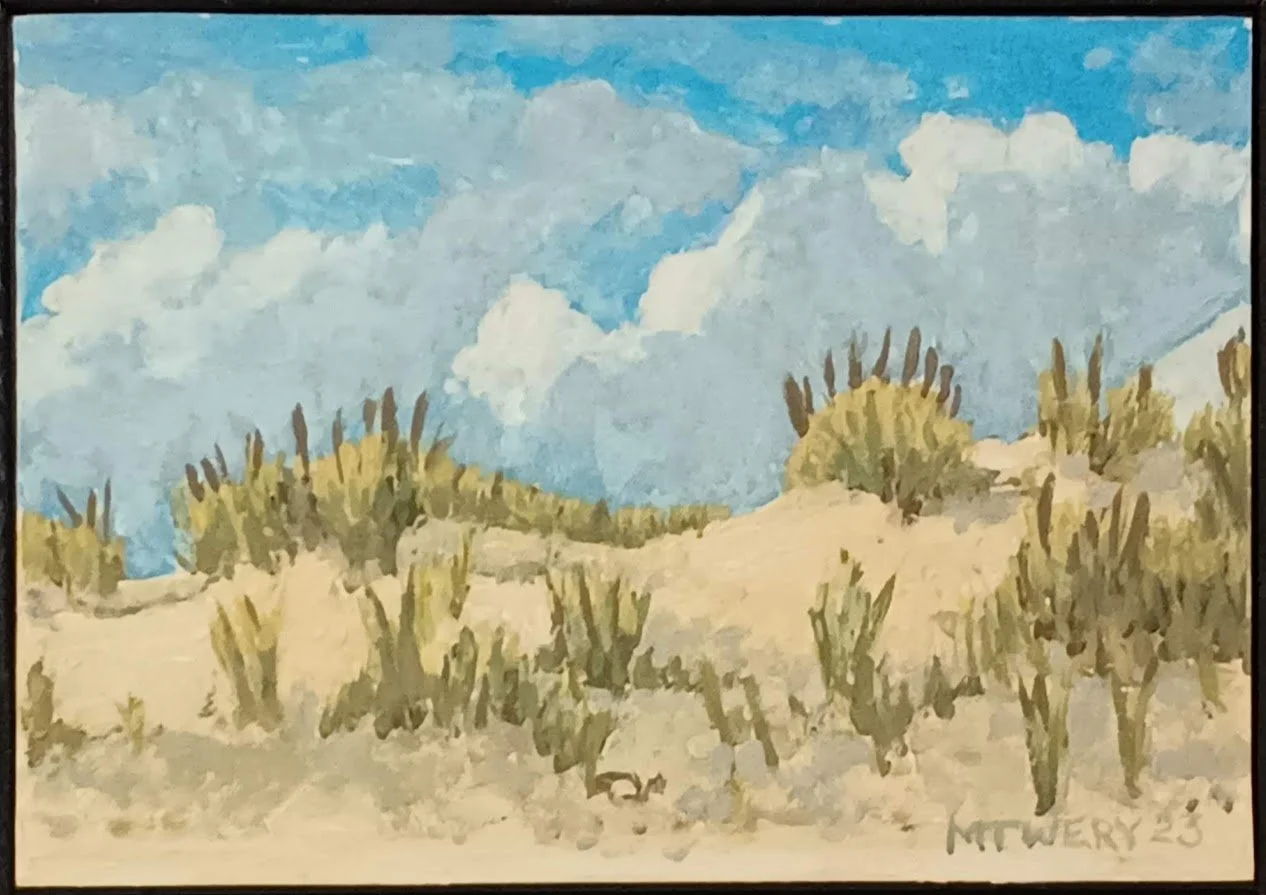 Dune Grass - Guache on Clayboard, 5" x 7"