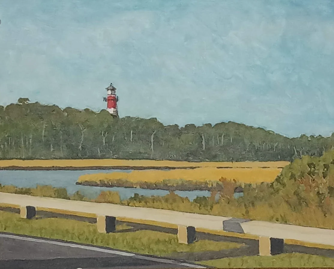 Morning Lighthouse - Guache on Board, 8" x 10"