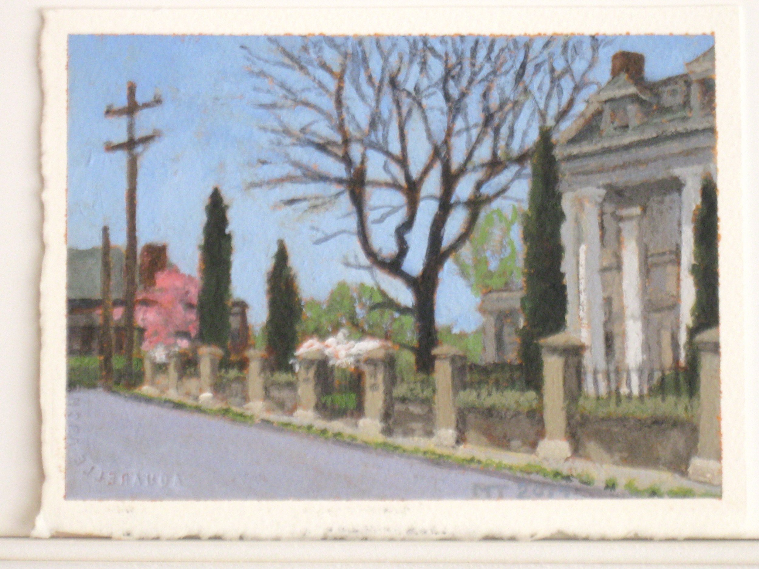 Washington at Madison - acrylic on paper, 5" x 7"