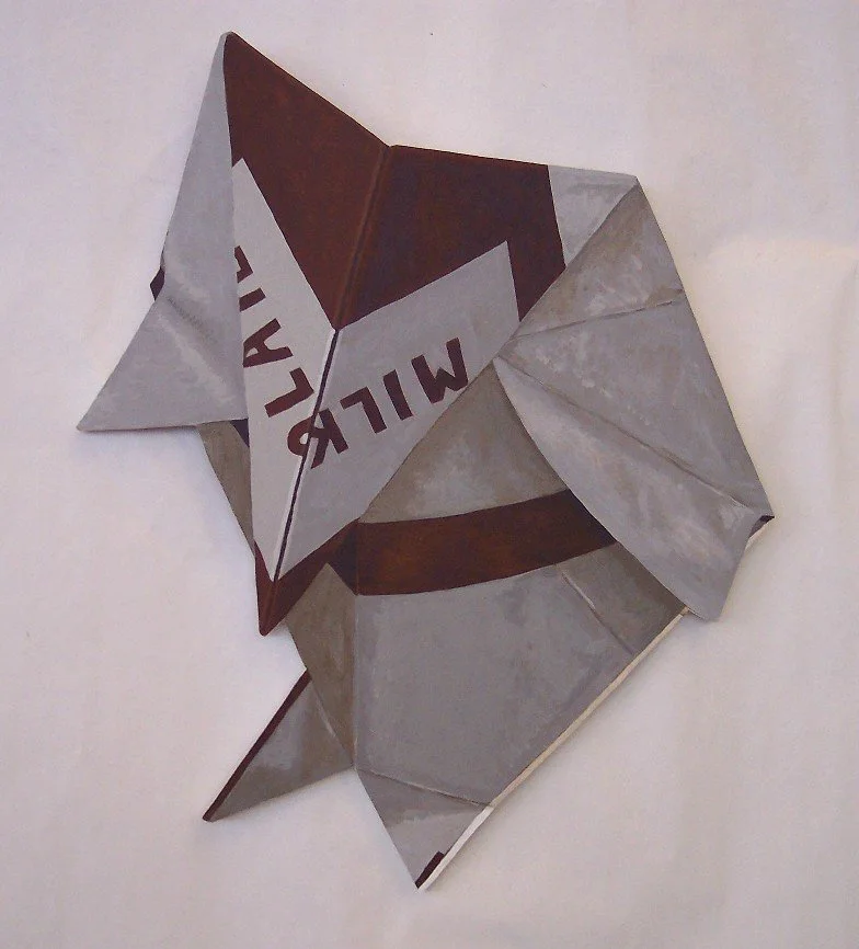 Mikigami 21 - acrylic on cut-out signboard, 17" x 22"