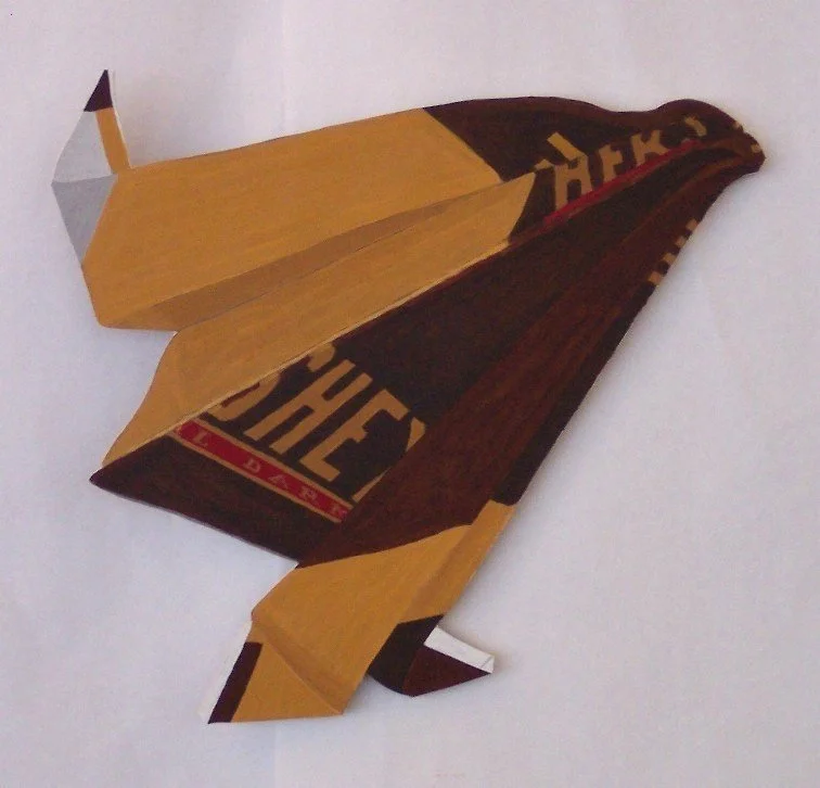 Mikigami 08 - acrylic on cut-out board, 16" x 17"