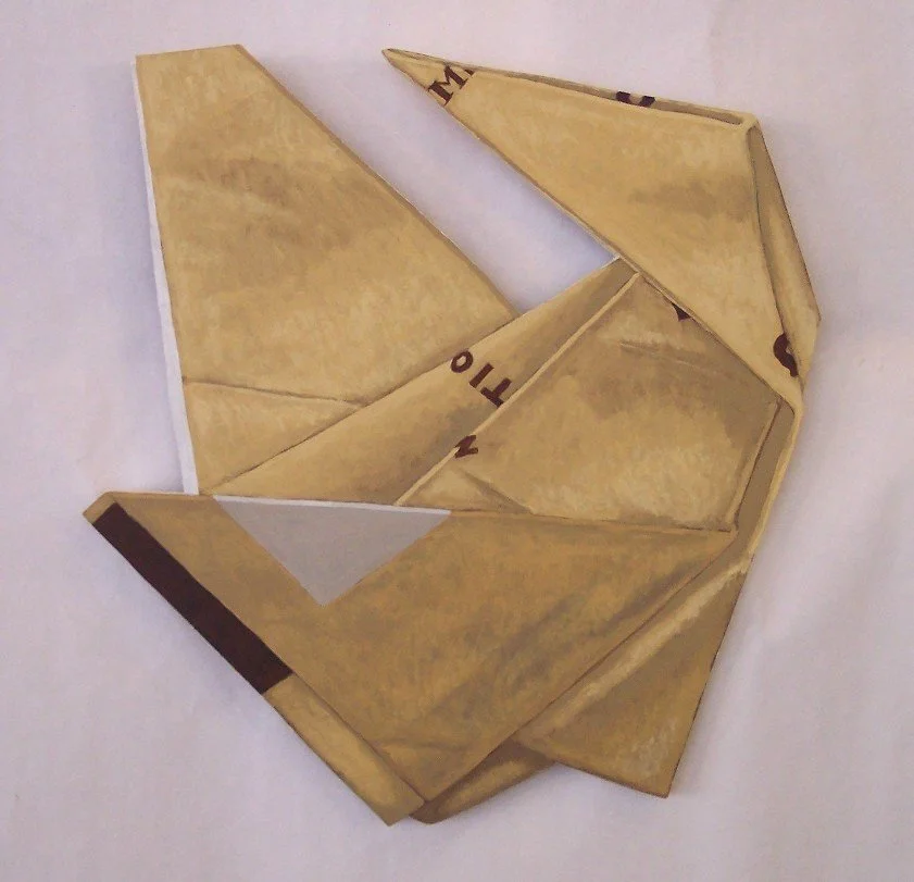 Mikigami 19 - acrylic on cut-out board, 16" x 17"