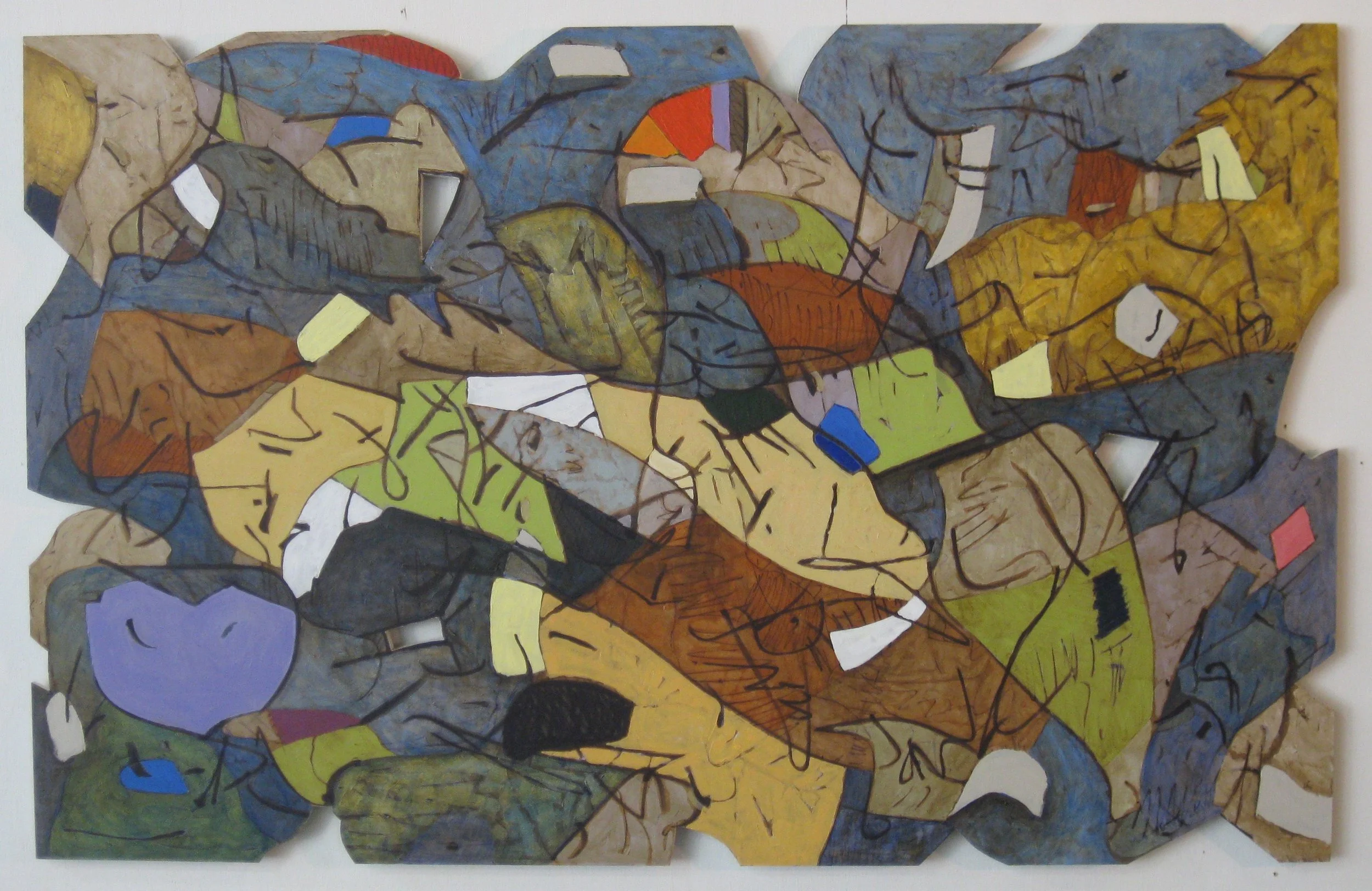 Where it all Happens - acrylic on cut-out board, 31" x 48"