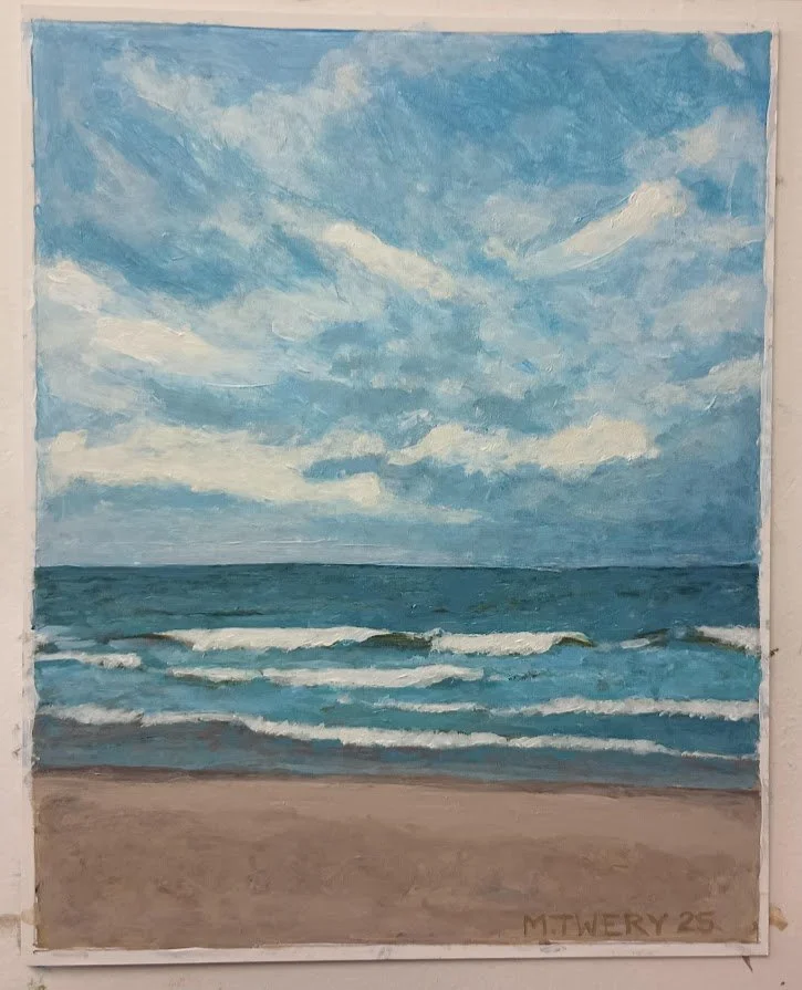 Cloud Waves - acrylic on illustration board, 8" x 10"