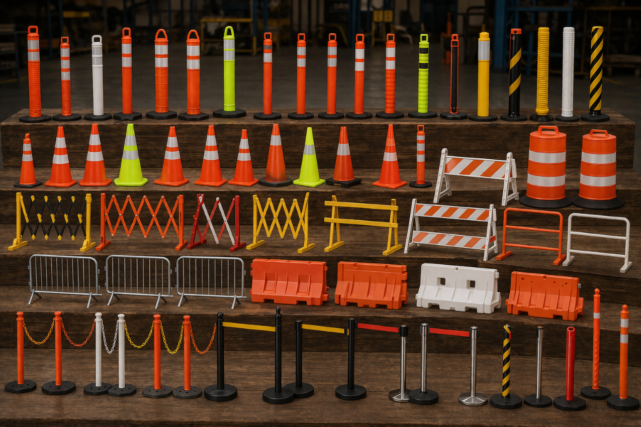 Pylons and Traffic Barriers Safety