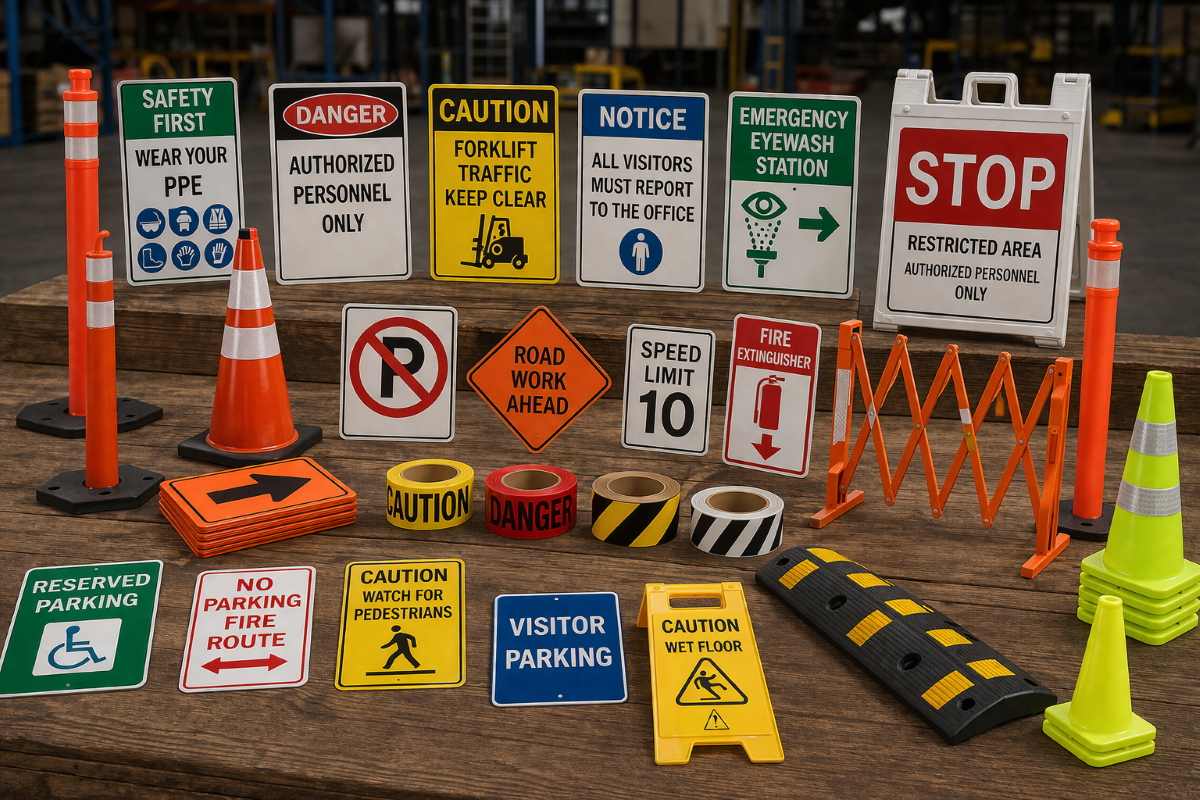 Warehouse safety equipment and signage display small.png