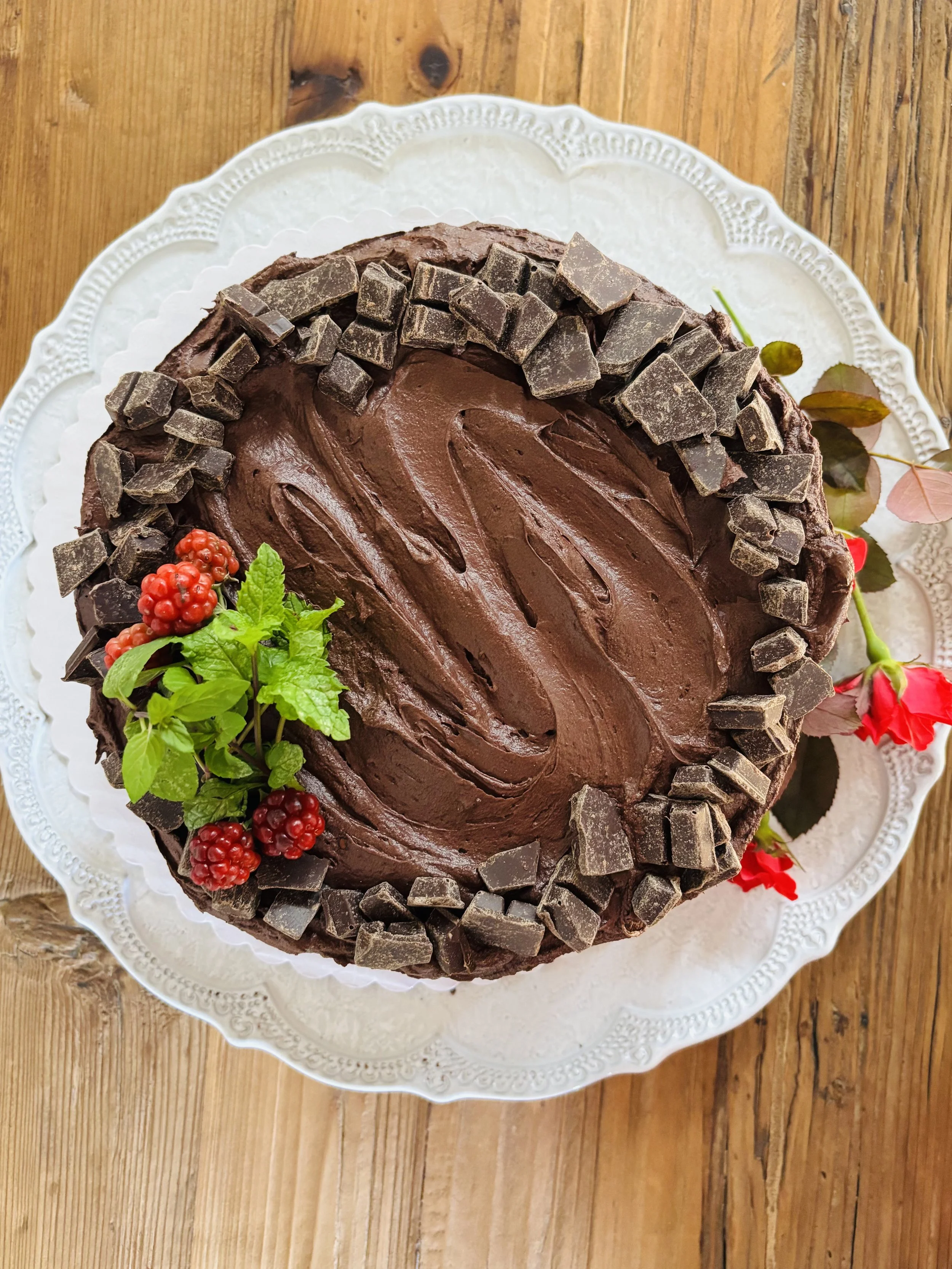 Midnight Garden Chocolate Cake