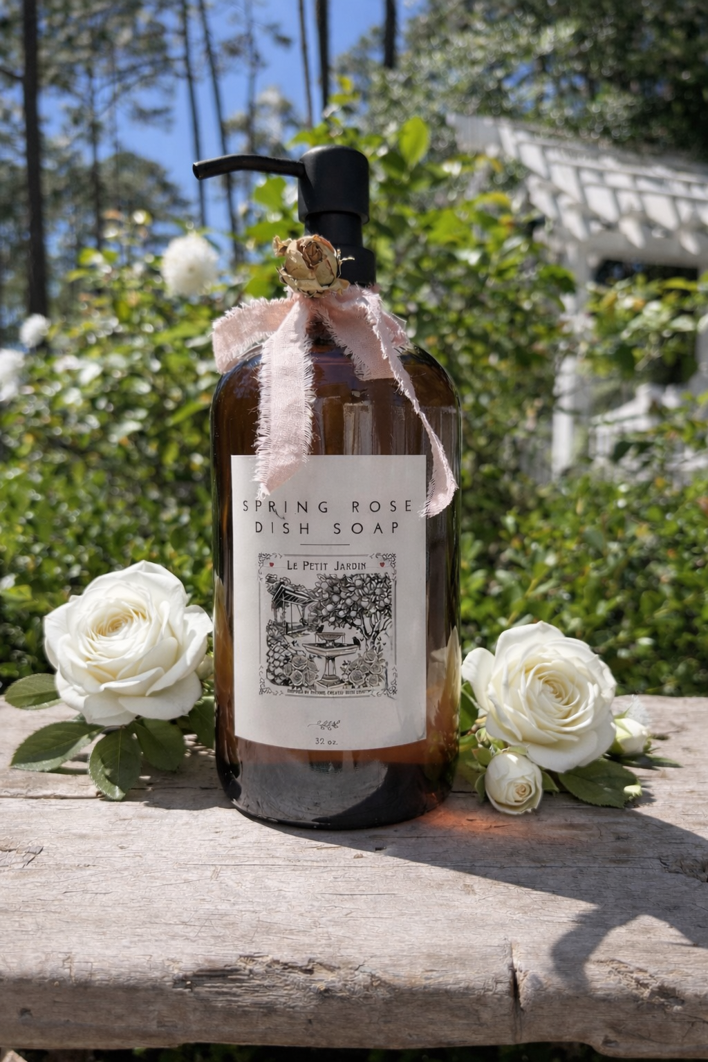 Spring Rose Dish Soap ~ 32 oz