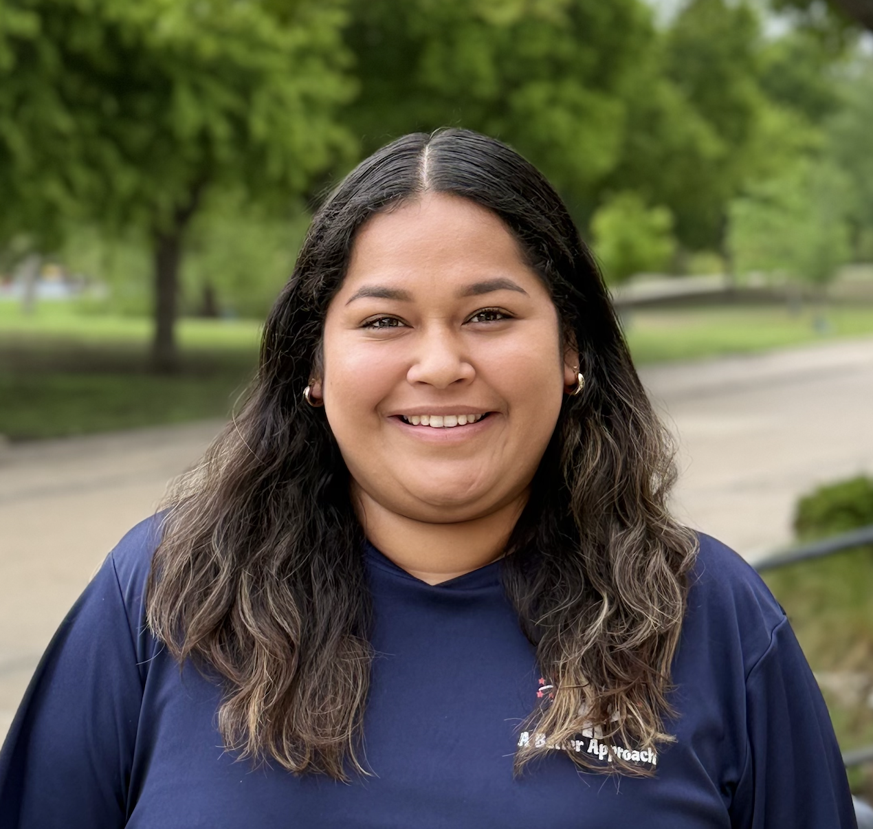 Hispanic lady smiling