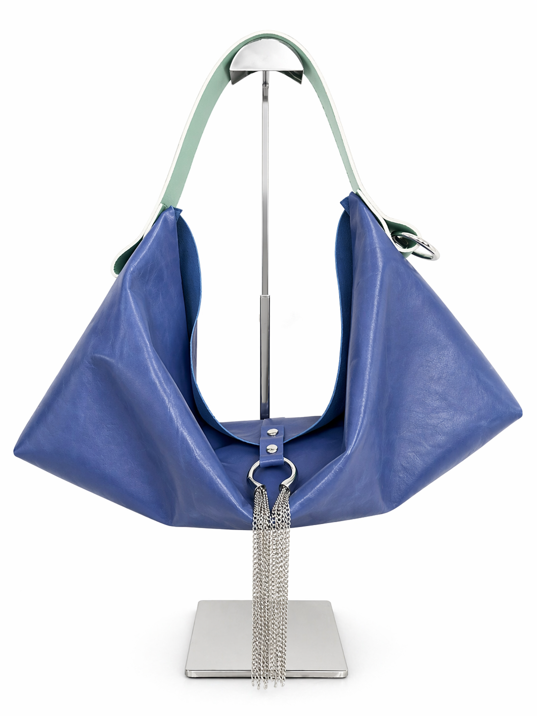 The Sieren Leather Bag in Blue and Turquoise Strap