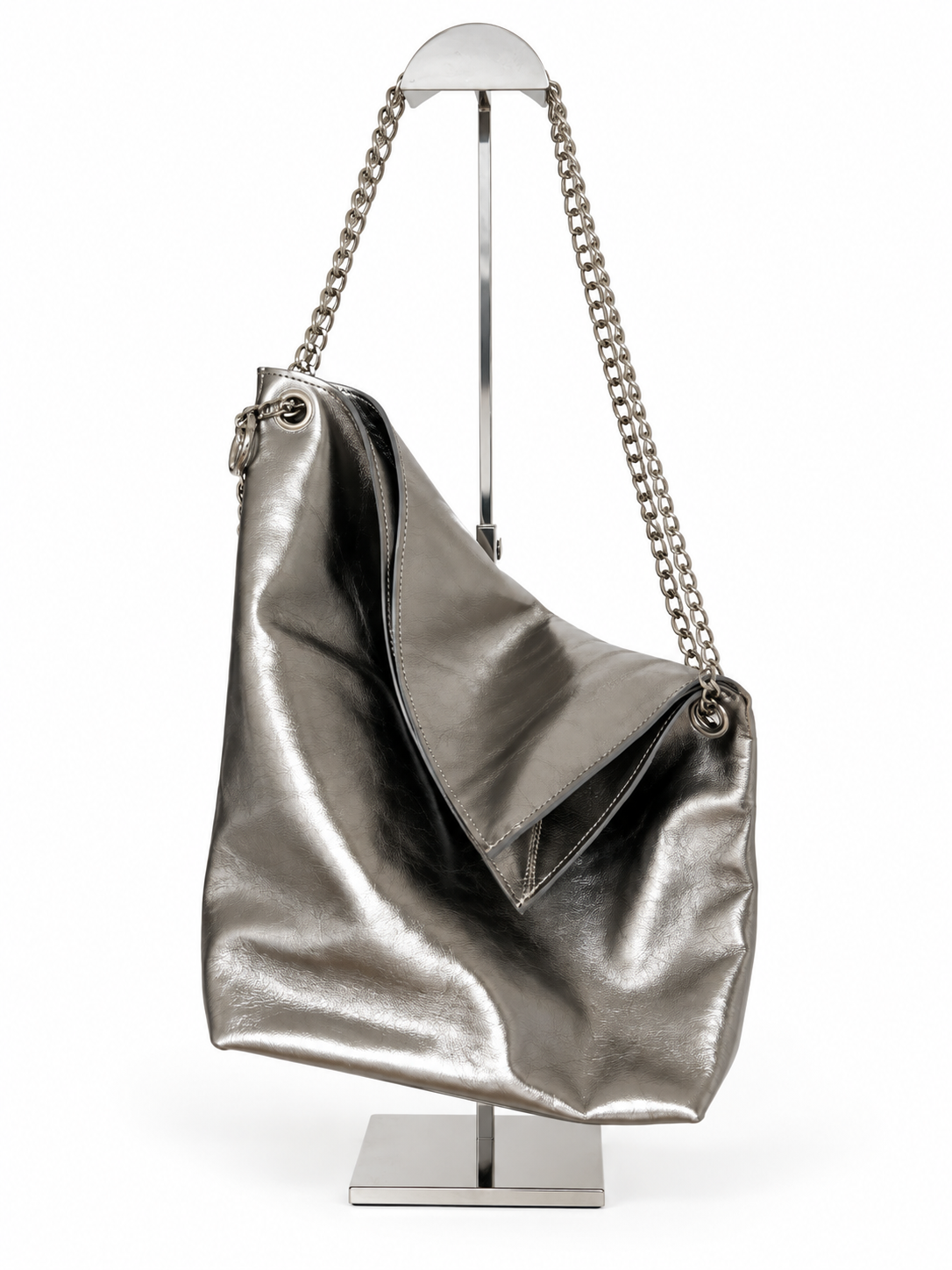 The Viera Leather bag in Silver Leather