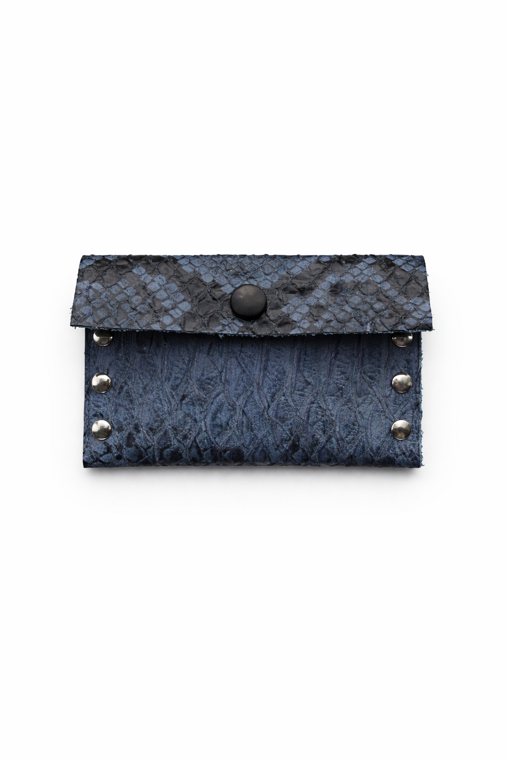 The Leather Cardholder Blue Snake