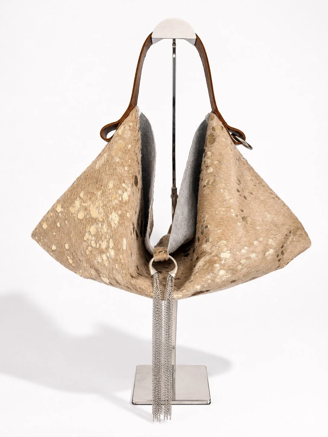 The Sieren Leather bag in Brown Cowhide and Light Brown Strap