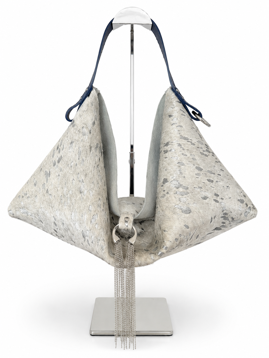The Sieren Leather Bag in Cowhide an Blue Strap