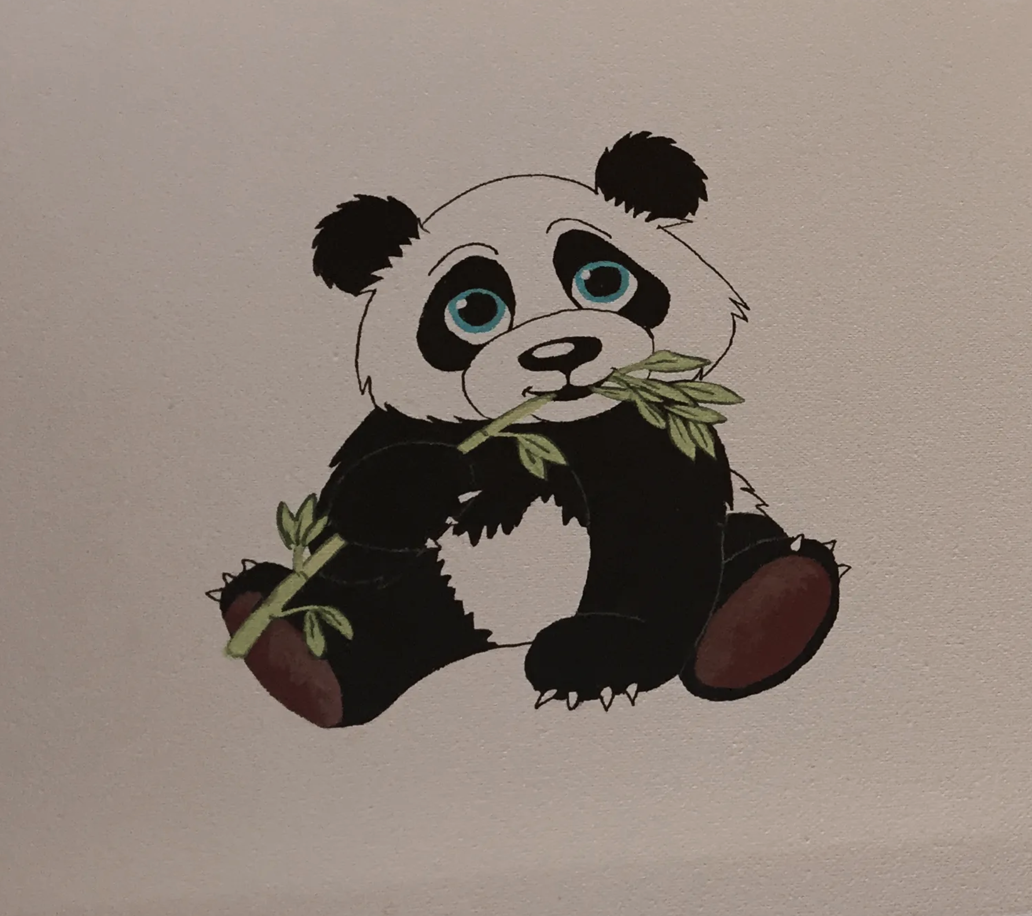 Panda at Play (Acrylic) 12X12