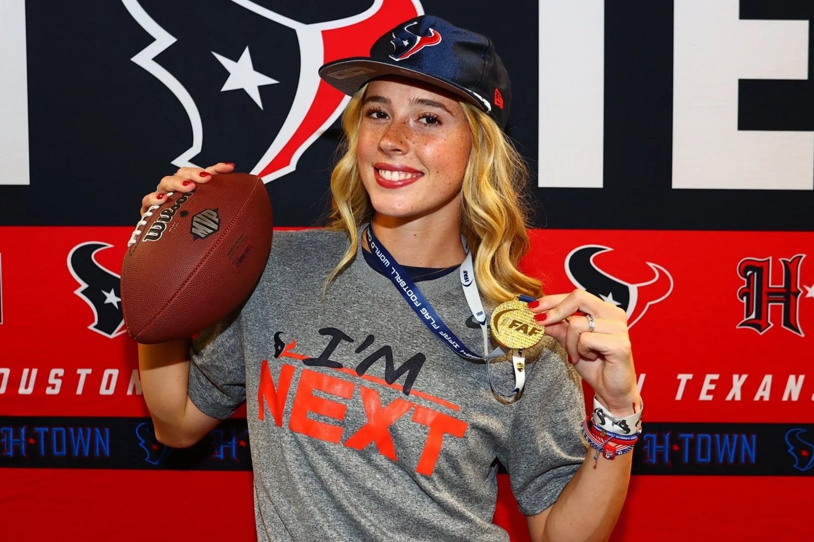 US flag football star Ashlea Klam and Houston Texans push for recognition of sport for Texas girls