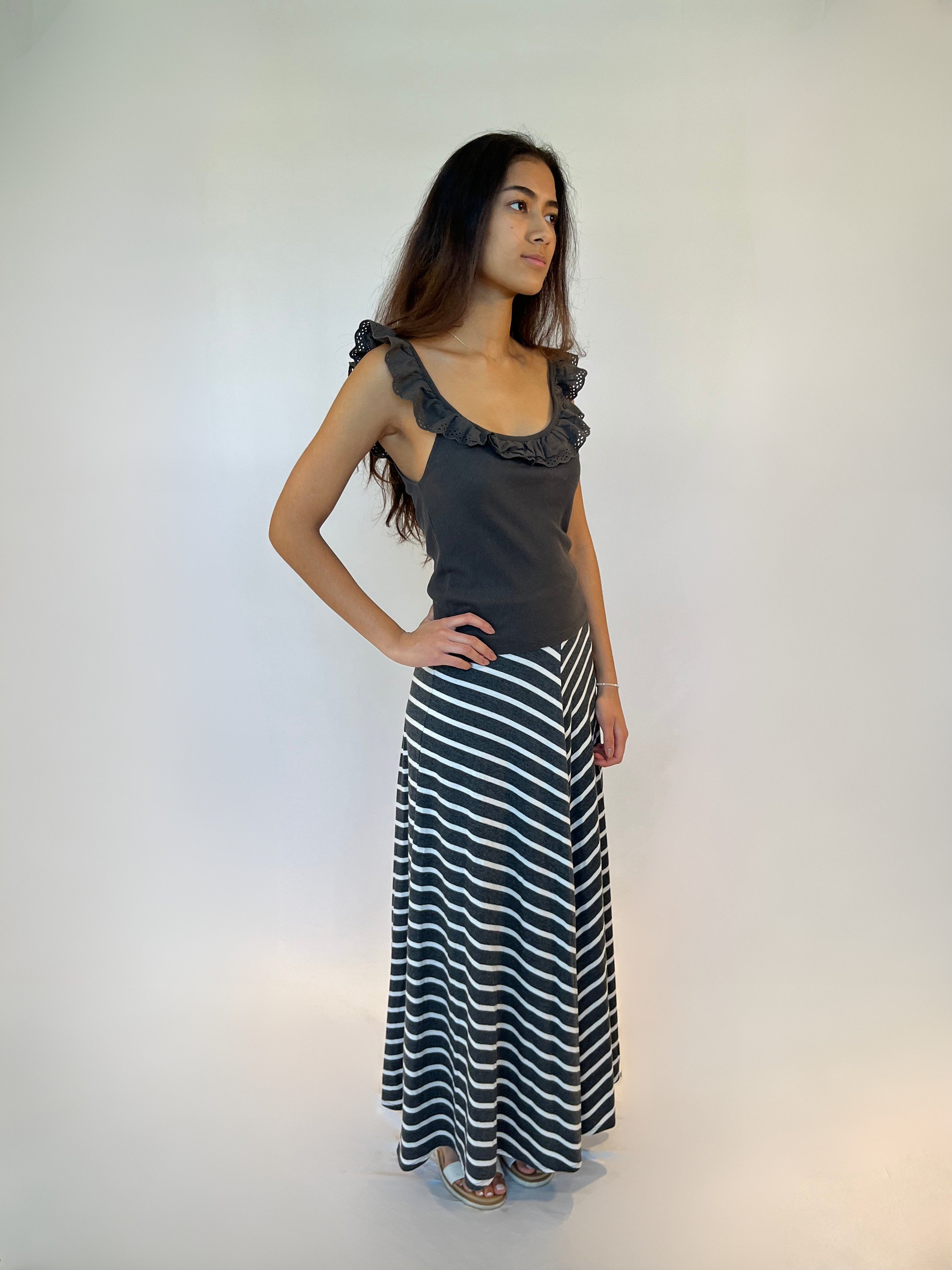 Striped Maxi Skirt