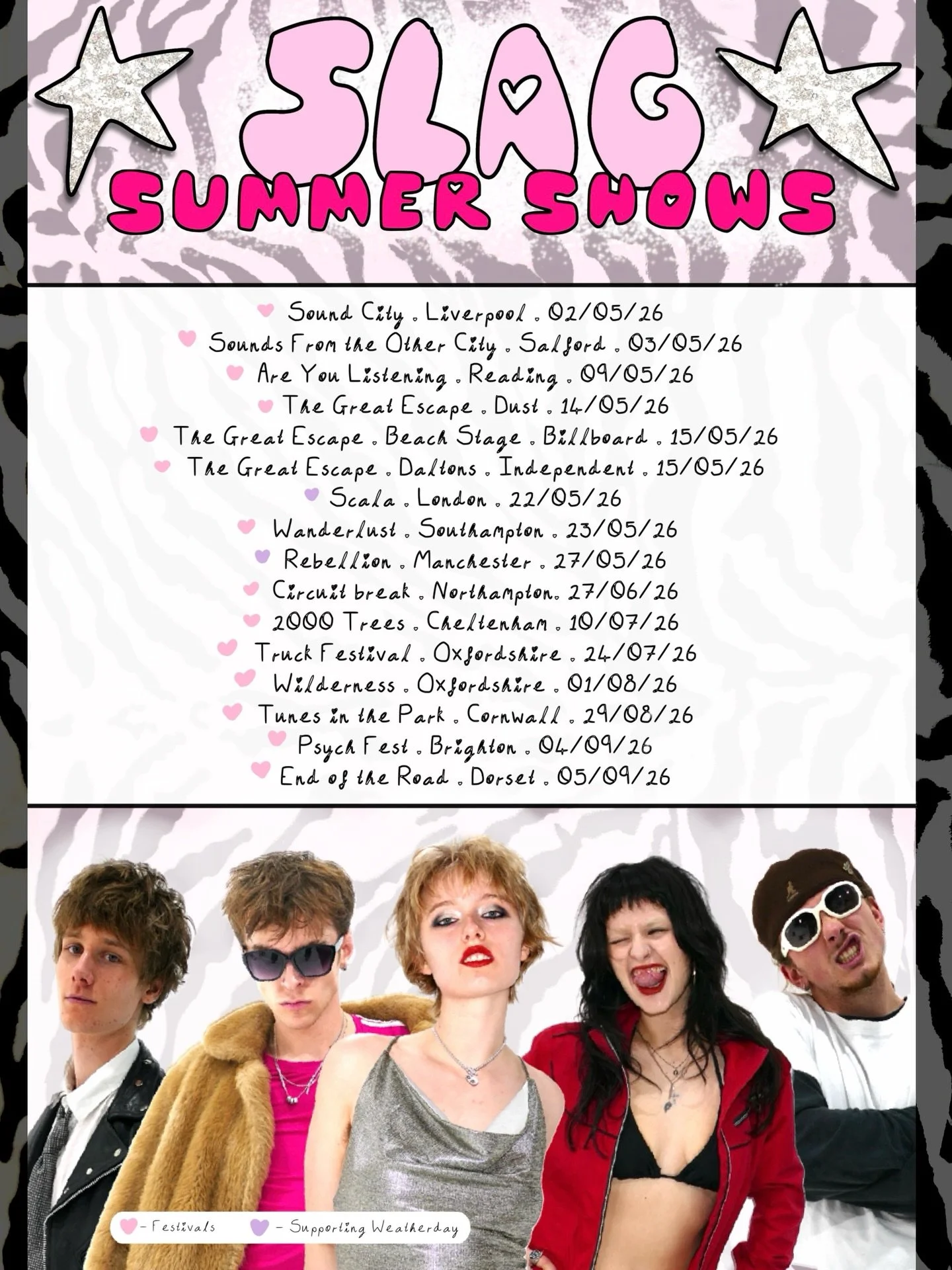 ☀️ SLAG SUMMER ☀️ 

Here is the ultimate guide to our whereabouts this summer! 
Seb will be hard at work documenting the monumental events of our adventures so make sure to tune in to the YouTube/ TikTok! 

Can&rsquo;t wait to go to all these new pla